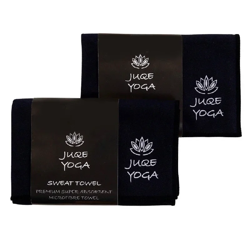 Juqe Yoga. Twin Pack Black Sweat Towels.