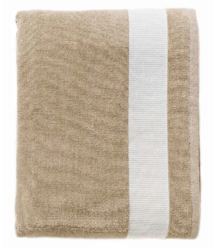 SOL'S Lagoon Beach Towel | Beige/White