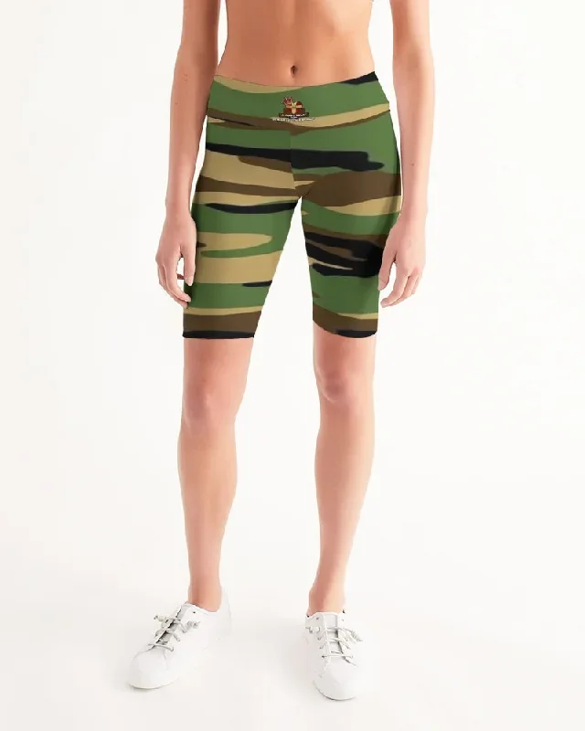 AKH Camouflage Women's Mid-Rise Bike Shorts