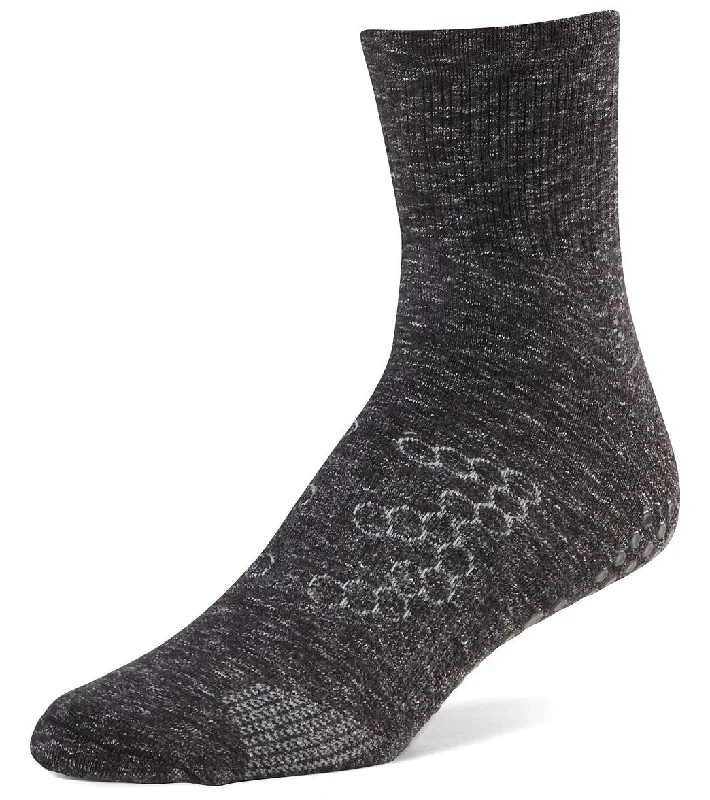 BASE 33 Unisex Crew Yoga Socks Charcoal Grey