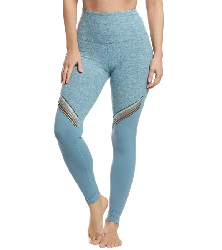 Beyond Yoga All The Filament High Waisted Long Yoga Leggings Blue Crush/Sky Blue Block