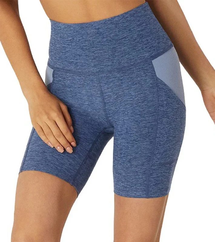 Beyond Yoga Spacedye In The Mix High Wasited Biker Shorts Serene/Hazy Blue