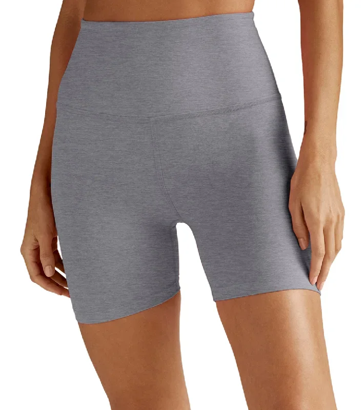 Beyond Yoga Spacedye Keep Pace Biker Shorts Cloud Gray Heather