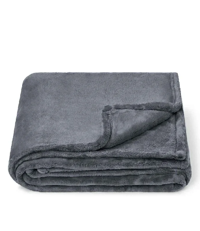 Brand Lab Large Plush Fleece Blanket | Charcoal