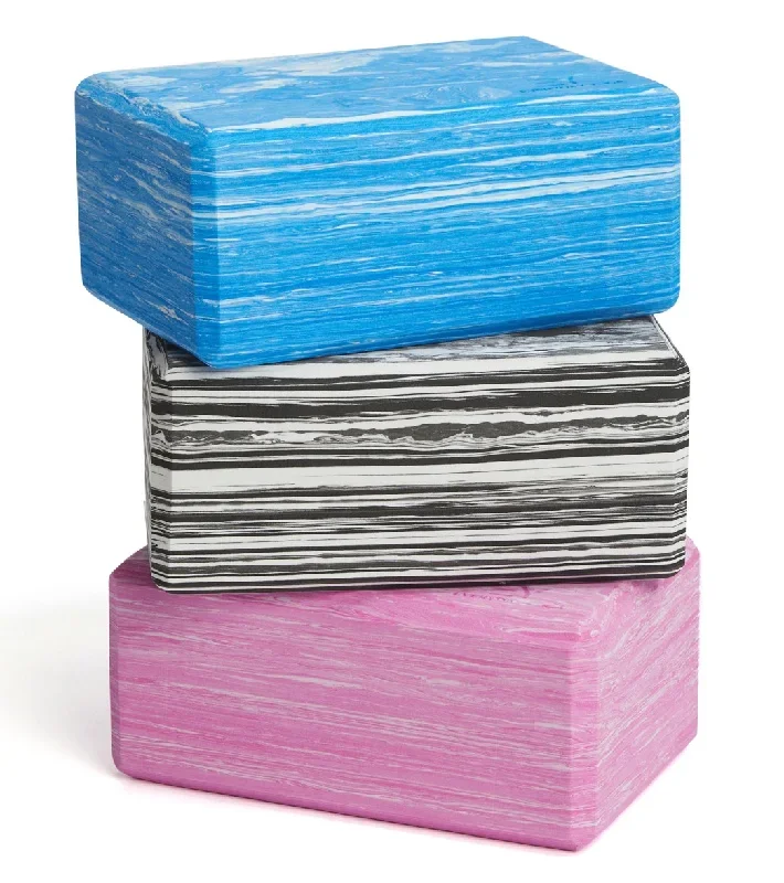 Everyday Yoga 4 Inch Marbled Foam Yoga Block Marble