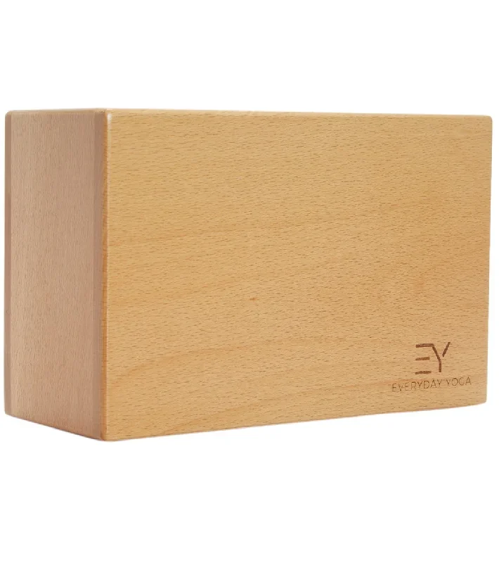 Everyday Yoga 4 inch Wood Block Natural Wood