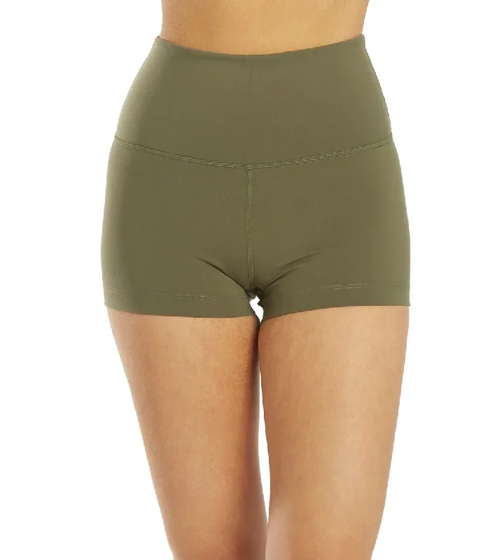 Everyday Yoga Uphold Solid High Waisted Hot Yoga shorts 1 Dark Olive