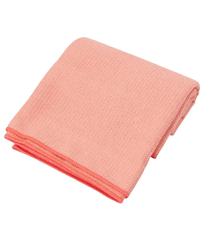 Everyday Yoga Waffle Grip Mat Towel Coral