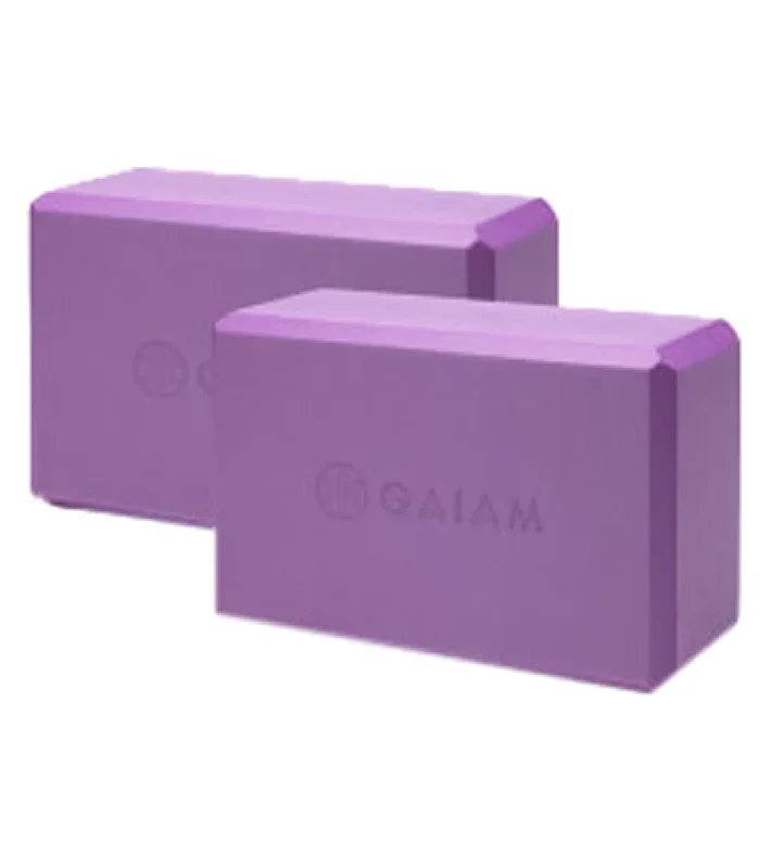 Gaiam 2 Pack Yoga Blocks Deep Purple