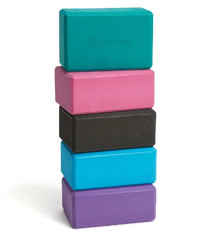 Gaiam Foam Yoga Block 4 Inch Fuchsia Red