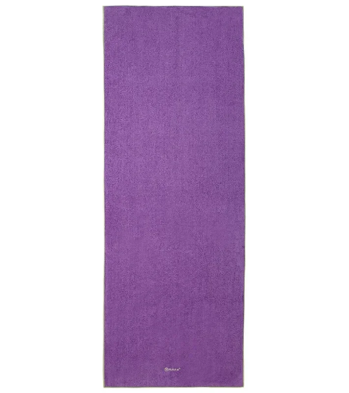 Gaiam Stay Put Yoga Mat Towel Purple