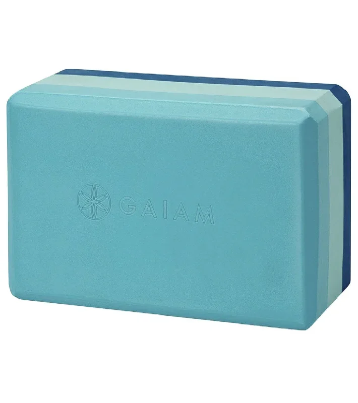 Gaiam Tri-Color Foam Yoga Block Skyline