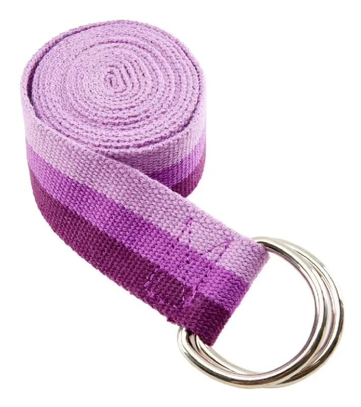 Gaiam Tri color Yoga Strap 6' Deep Purple