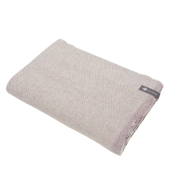 Halfmoon Melange Cotton Yoga Blanket Carbon