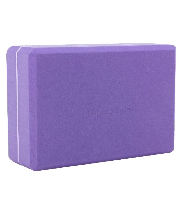 Hugger Mugger 3 Foam Yoga Block Purple