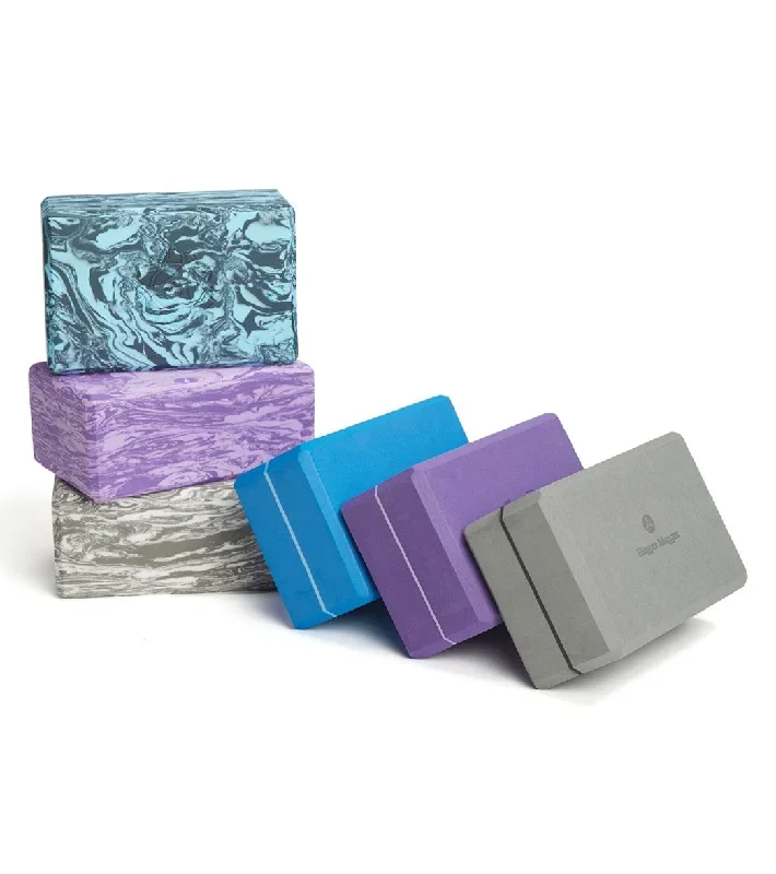 Hugger Mugger 4 Foam Yoga Block Blue