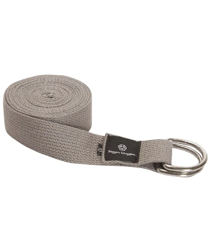 Hugger Mugger D-Ring Cotton Yoga Strap 10' Grey