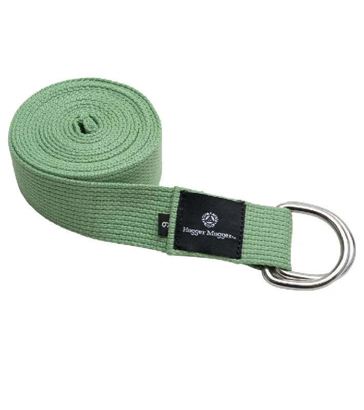 Hugger Mugger D-Ring Cotton Yoga Strap 6' Light Green