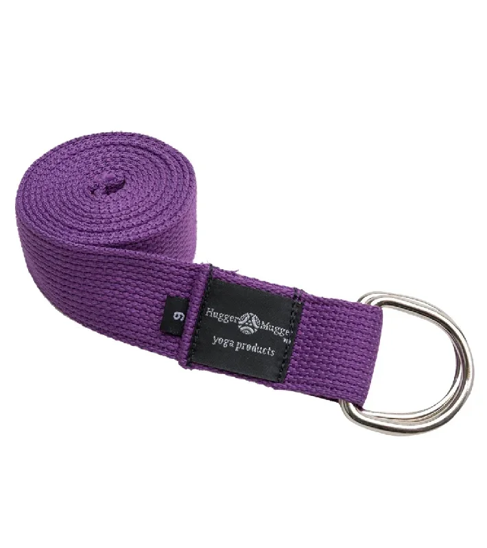 Hugger Mugger D-Ring Cotton Yoga Strap 6' Purple