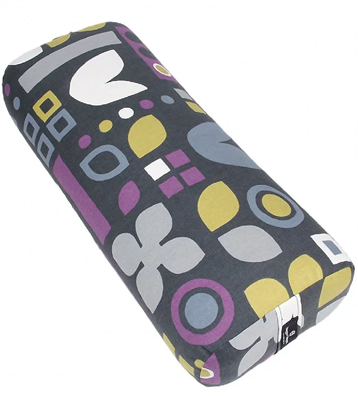 Hugger Mugger Standard Printed Yoga Bolster Graphic Graphite