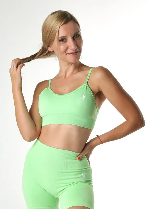 ''Joy'' Spring Green - Shorts and Sports Bra Set