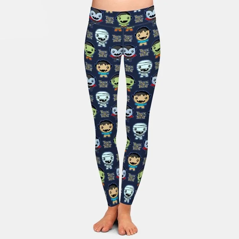 Ladies 3D Cute Halloween Characters Printed Leggings