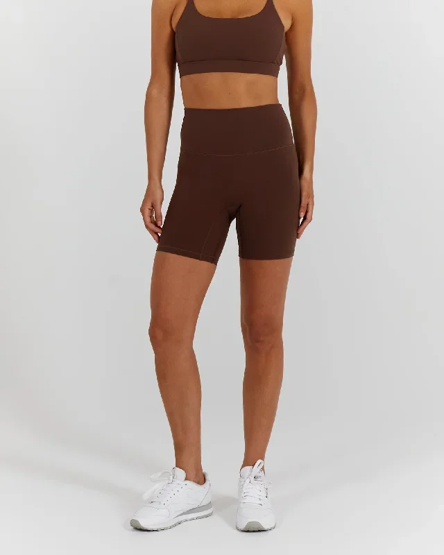 LUXE BIKER SHORTS V2 - COCOA