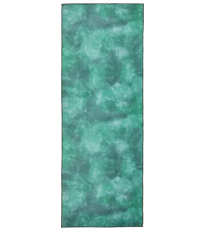 Manduka eQua Yoga Mat Towel Camo Green Tie Dye