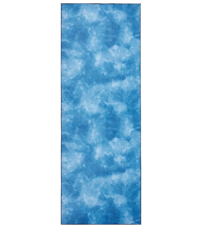 Manduka eQua Yoga Mat Towel Camo Navy Tie Dye