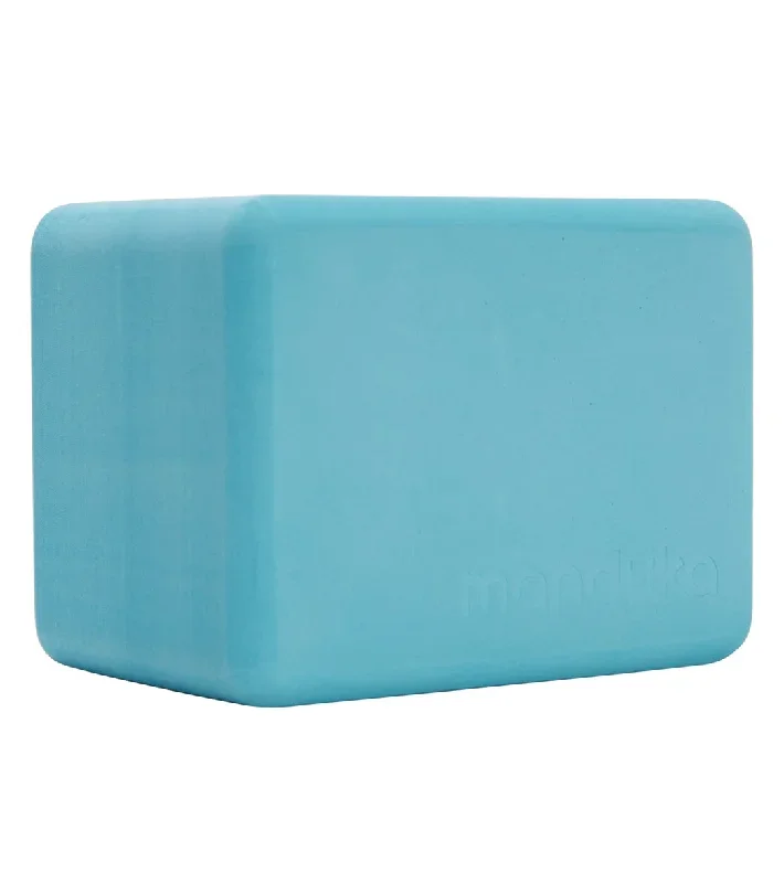 Manduka Recycled Foam Mini Yoga Block Aqua