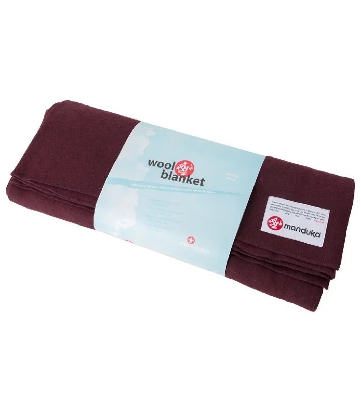 Manduka Recycled Wool Yoga Blanket Acai