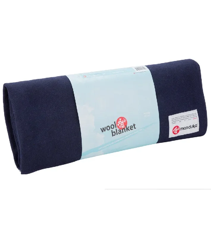 Manduka Recycled Wool Yoga Blanket Midnight