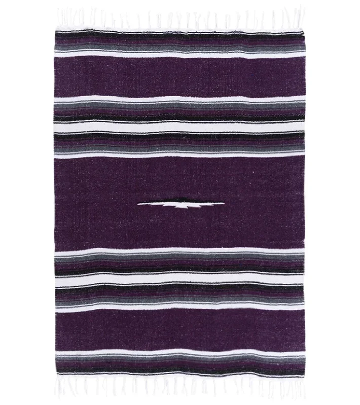 Native Yoga Diamond Design Mexican Yoga Blanket Purple