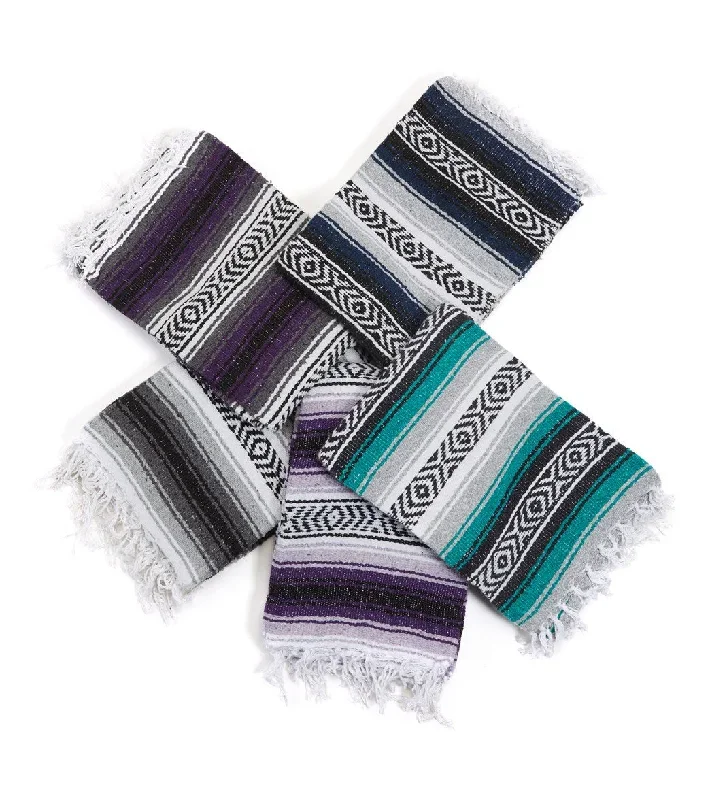 Native Yoga Heavy Weight Falsa Mexican Yoga Blanket Gray