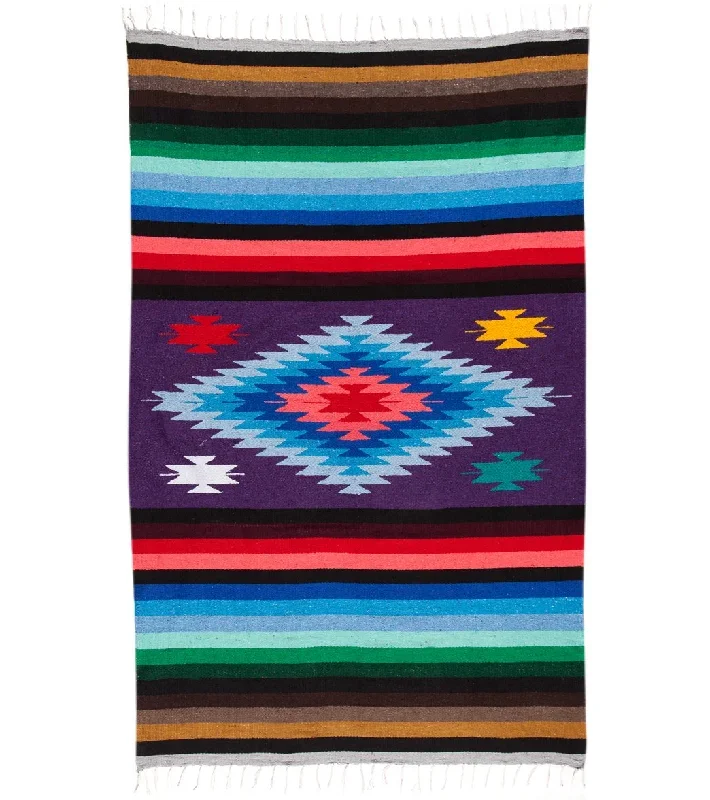 Native Yoga Super Diamond Mexican Yoga Blanket (Colors May Vary) Purple