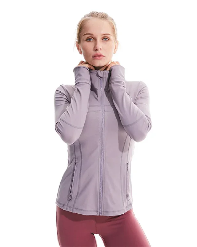 New yoga jacket women European and American yoga clothes women long sleeves running sports fitness clothes Coat