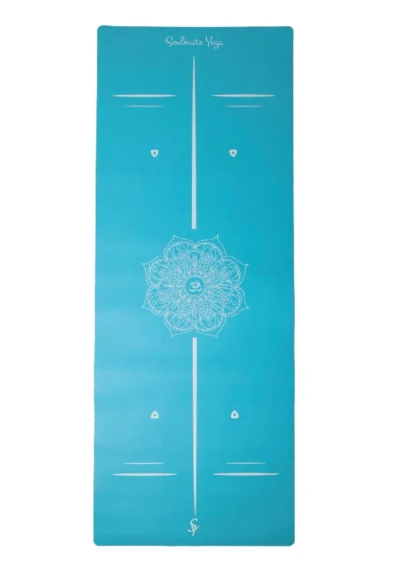 Non Slip Eco Friendly Soulmate Yoga Mat Blue