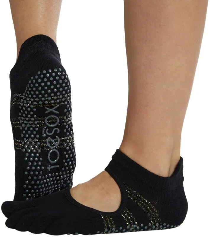 Toesox Bellarina Full-Toe Yoga Grip Socks Glitz