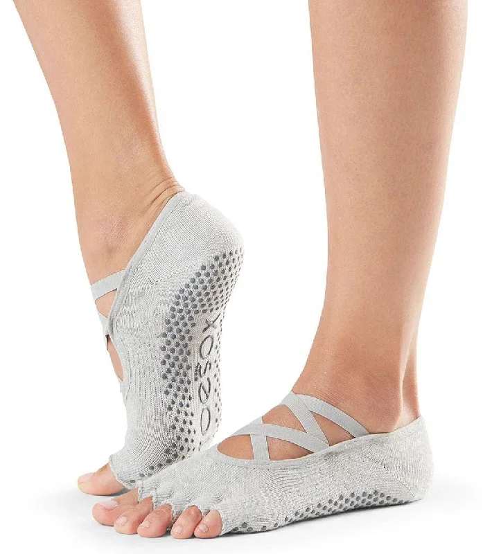 Toesox Elle Half-Toe Yoga Grip Socks Blizzard