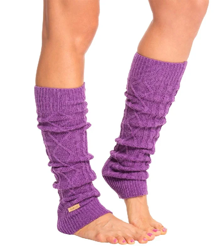 Toesox Knee High Leg Warmers Plum