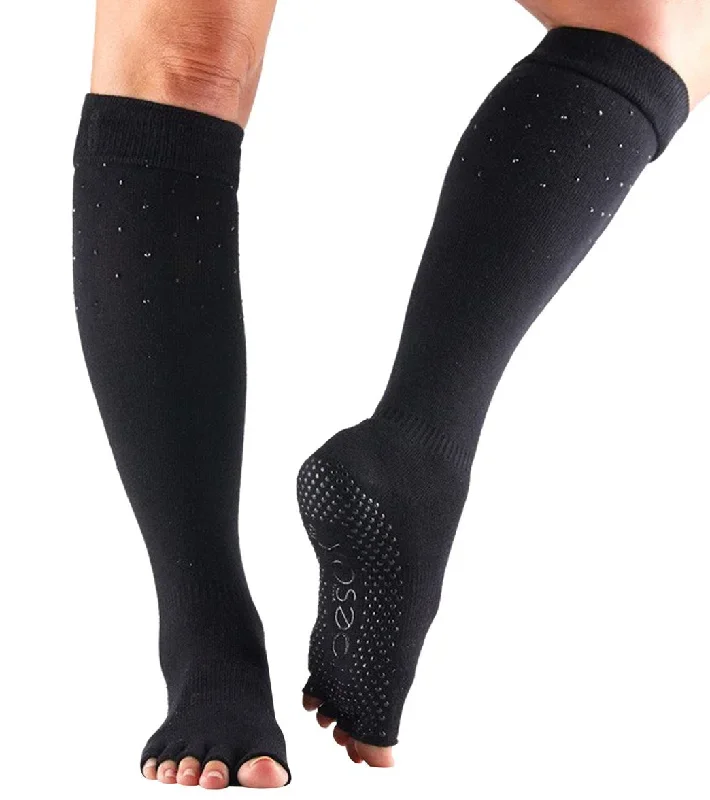 Toesox Knee High Scrunch Half-Toe Yoga Grip Socks Nightlife