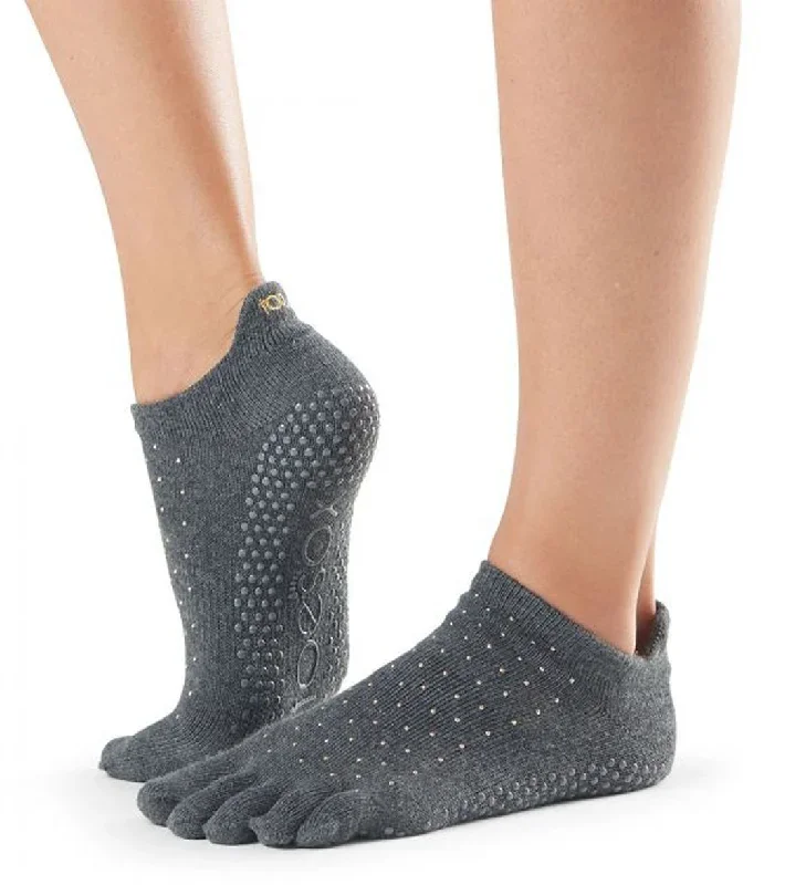 Toesox Low Rise Full-Toe Yoga Grip Socks Glam