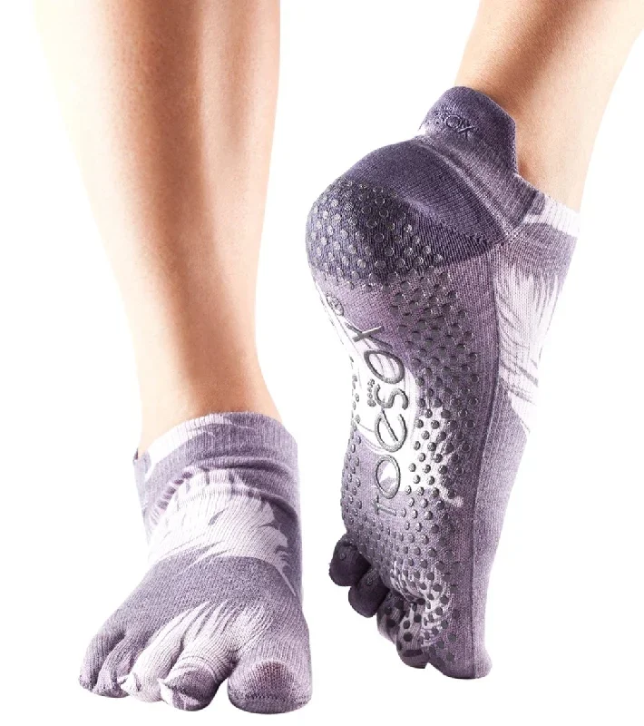 Toesox Low Rise Full-Toe Yoga Grip Socks Nightshade