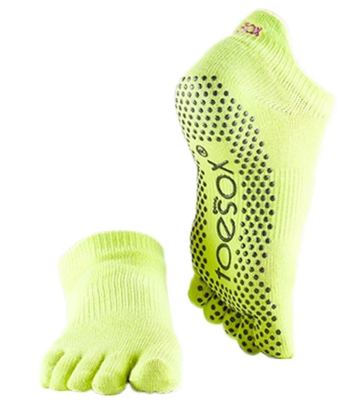 Toesox Low Rise Full-Toe Yoga Grip Socks Sunshine