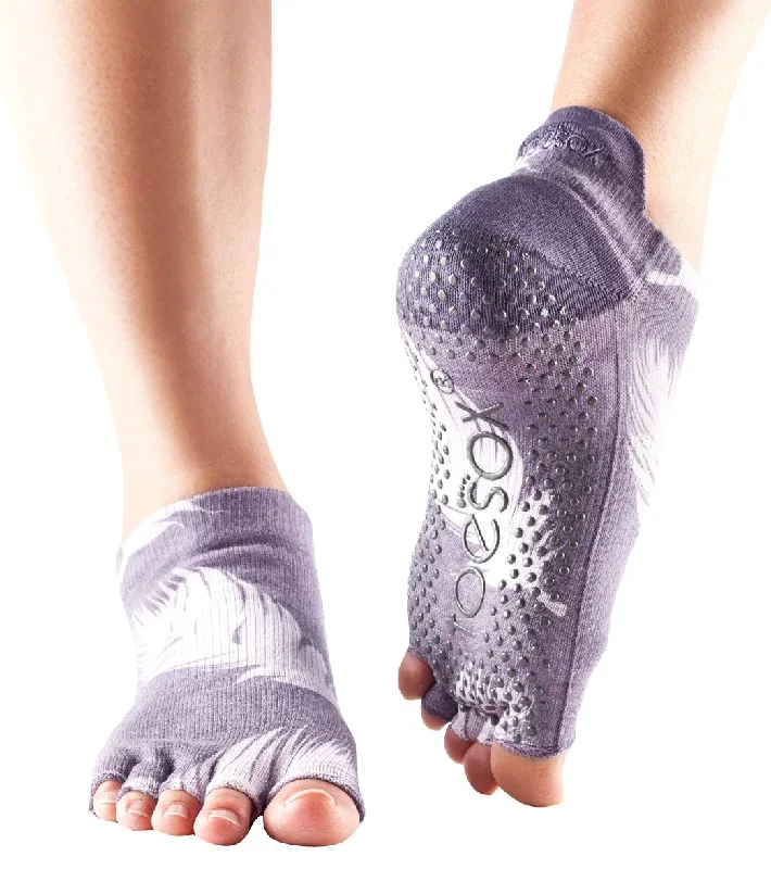 Toesox Low Rise Half-Toe Yoga Grip Socks Nightshade