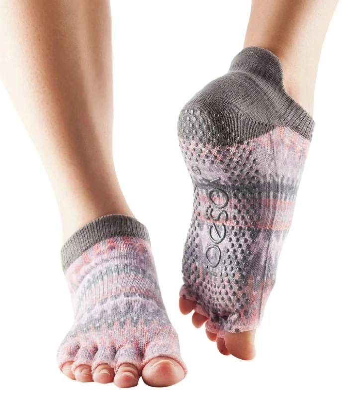 Toesox Low Rise Half-Toe Yoga Grip Socks Siren