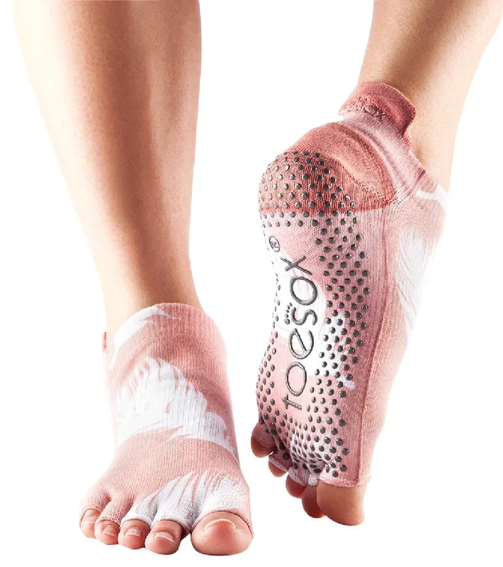 Toesox Low Rise Half-Toe Yoga Grip Socks Trance