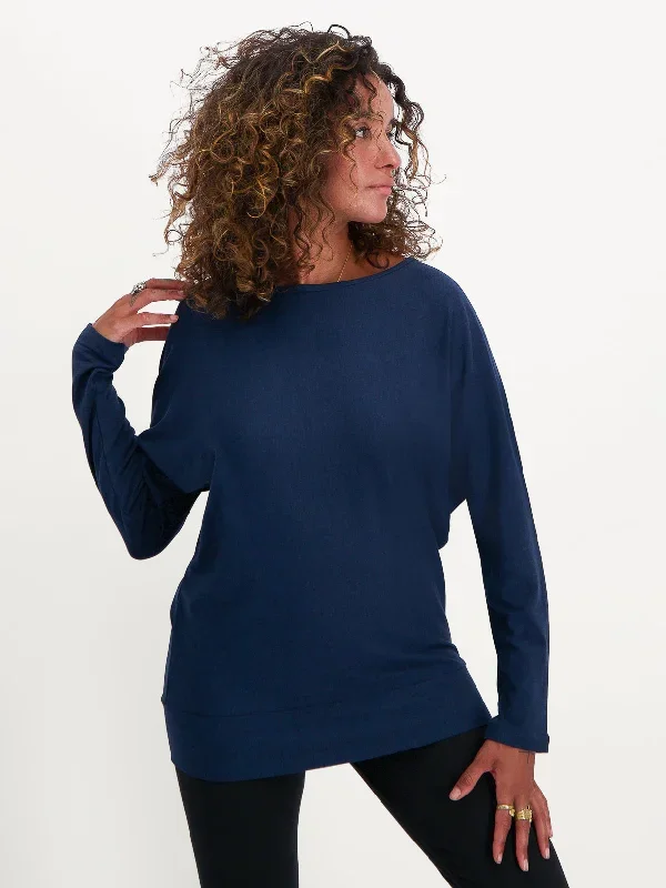 Urban Goddess Budhi Long Sleeve Yoga Top - Midnight