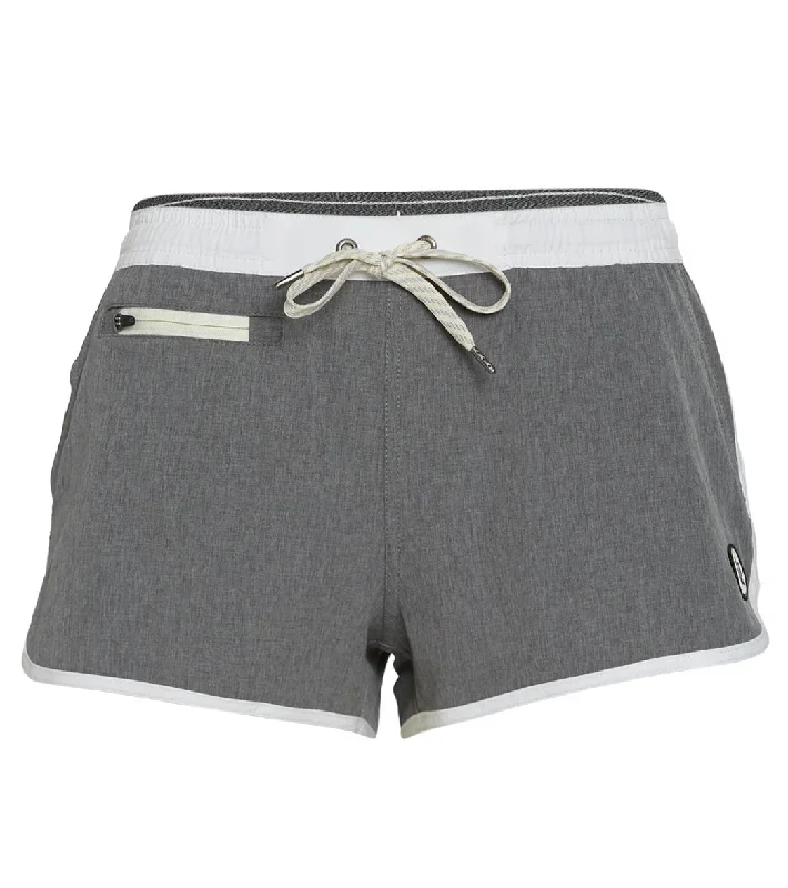 Vuori Tavi Yoga Shorts Grey Linen Texture