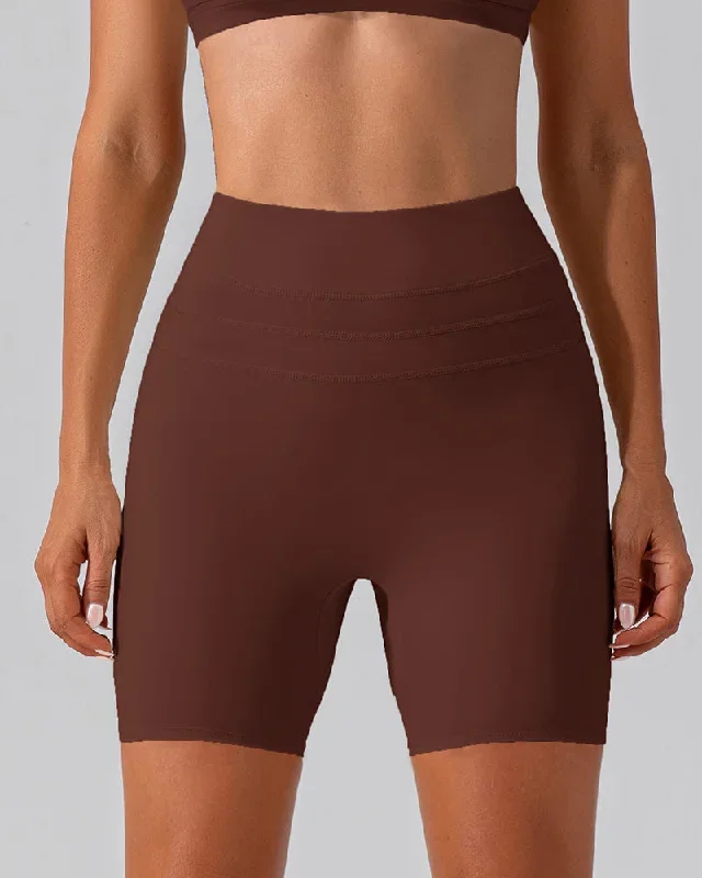 Women New High Elastic Yoga Sports Shorts S-XL